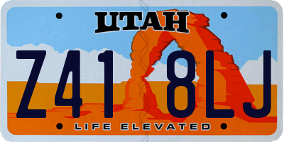 UT license plate Z418LJ