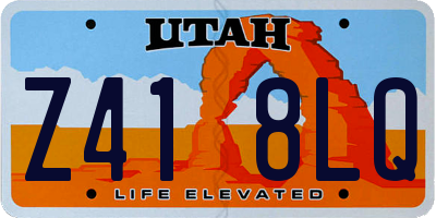 UT license plate Z418LQ