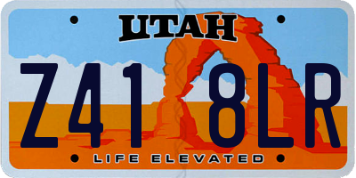 UT license plate Z418LR