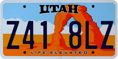 UT license plate Z418LZ