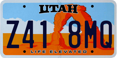 UT license plate Z418MQ