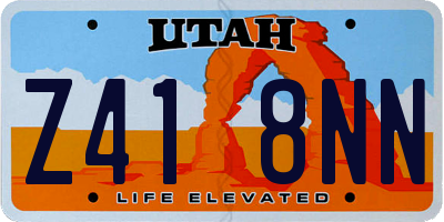 UT license plate Z418NN
