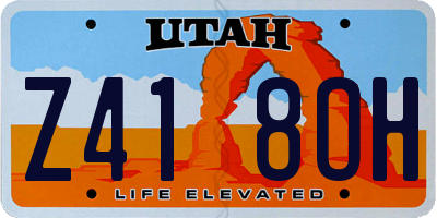 UT license plate Z418OH
