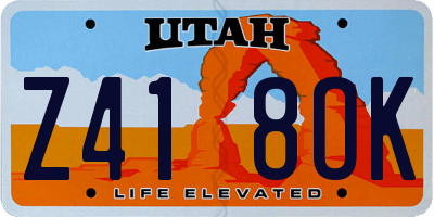 UT license plate Z418OK