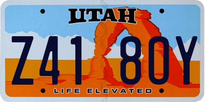 UT license plate Z418OY