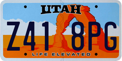 UT license plate Z418PG