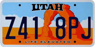 UT license plate Z418PJ
