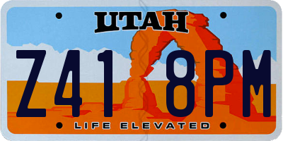 UT license plate Z418PM