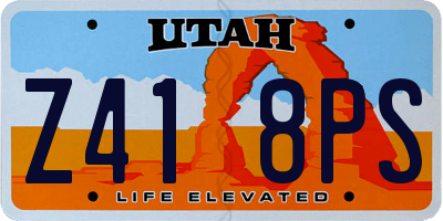 UT license plate Z418PS