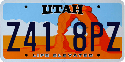 UT license plate Z418PZ