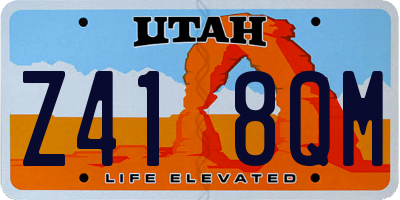 UT license plate Z418QM