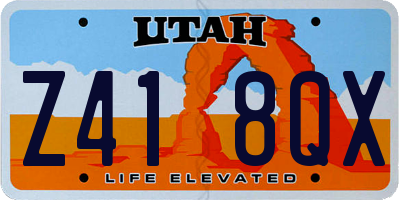 UT license plate Z418QX
