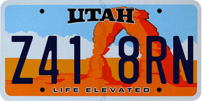 UT license plate Z418RN