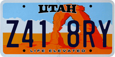 UT license plate Z418RY