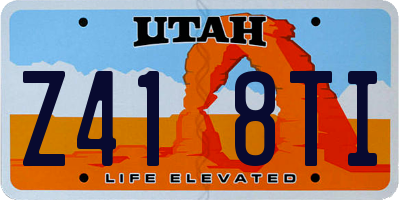 UT license plate Z418TI