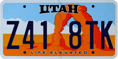 UT license plate Z418TK