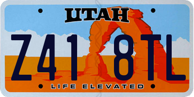 UT license plate Z418TL