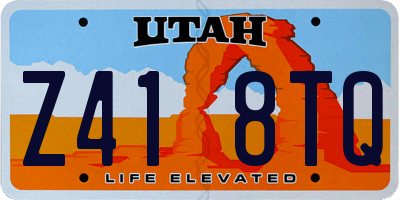 UT license plate Z418TQ