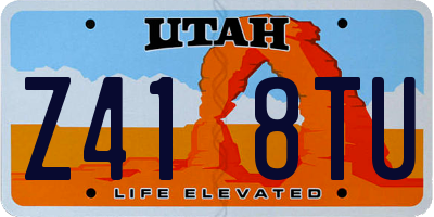 UT license plate Z418TU