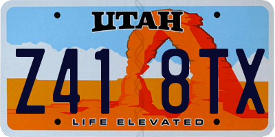 UT license plate Z418TX
