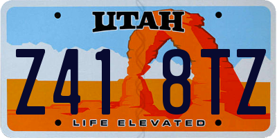 UT license plate Z418TZ
