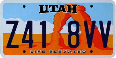 UT license plate Z418VV