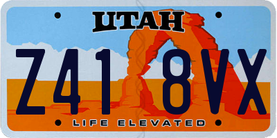 UT license plate Z418VX