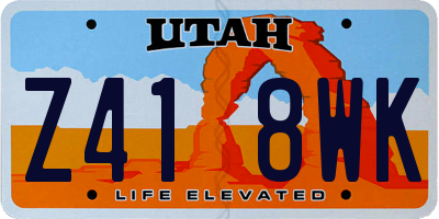 UT license plate Z418WK