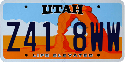 UT license plate Z418WW