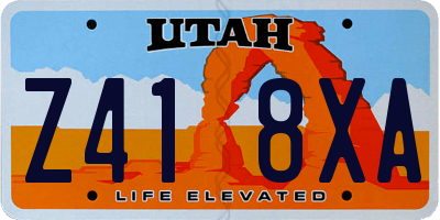 UT license plate Z418XA