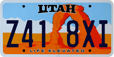 UT license plate Z418XI