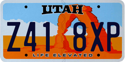 UT license plate Z418XP