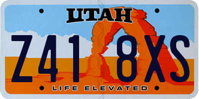 UT license plate Z418XS