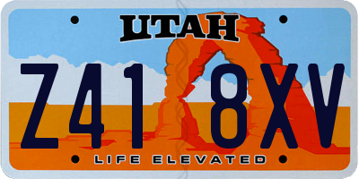 UT license plate Z418XV