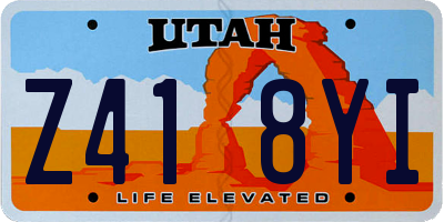 UT license plate Z418YI