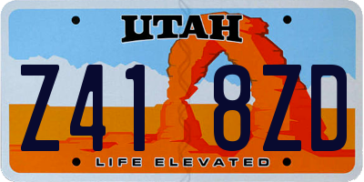 UT license plate Z418ZD