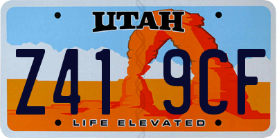 UT license plate Z419CF