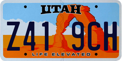 UT license plate Z419CH