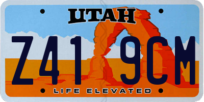UT license plate Z419CM