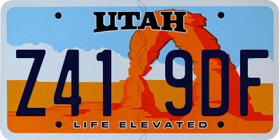 UT license plate Z419DF