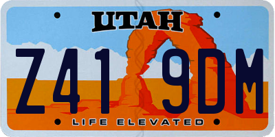 UT license plate Z419DM