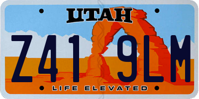 UT license plate Z419LM