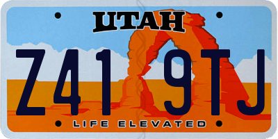 UT license plate Z419TJ