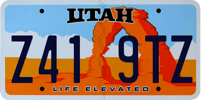 UT license plate Z419TZ