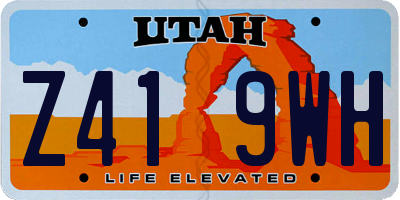 UT license plate Z419WH