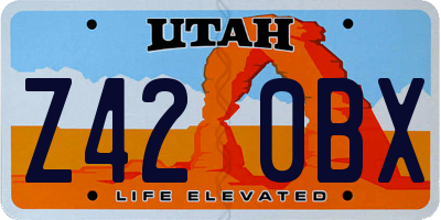 UT license plate Z420BX