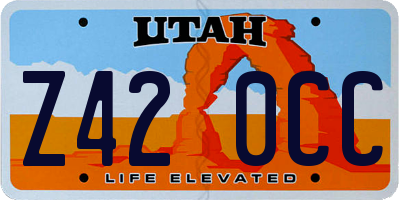 UT license plate Z420CC