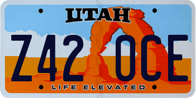 UT license plate Z420CE