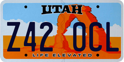 UT license plate Z420CL