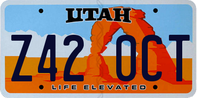 UT license plate Z420CT